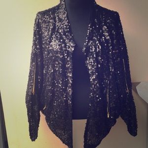 Sequin swing cape